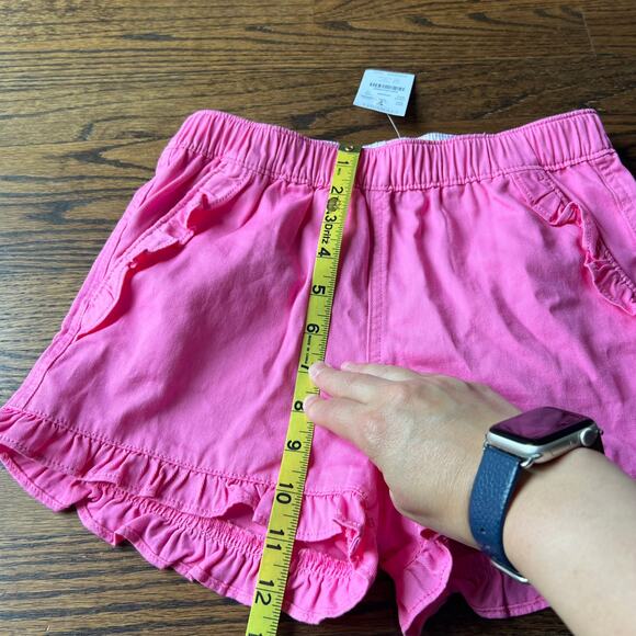 New with Tags Pink J.Crew Crewcuts Girl's Elastic Wasit Ruffle Shorts - 10 - Picture 3 of 6